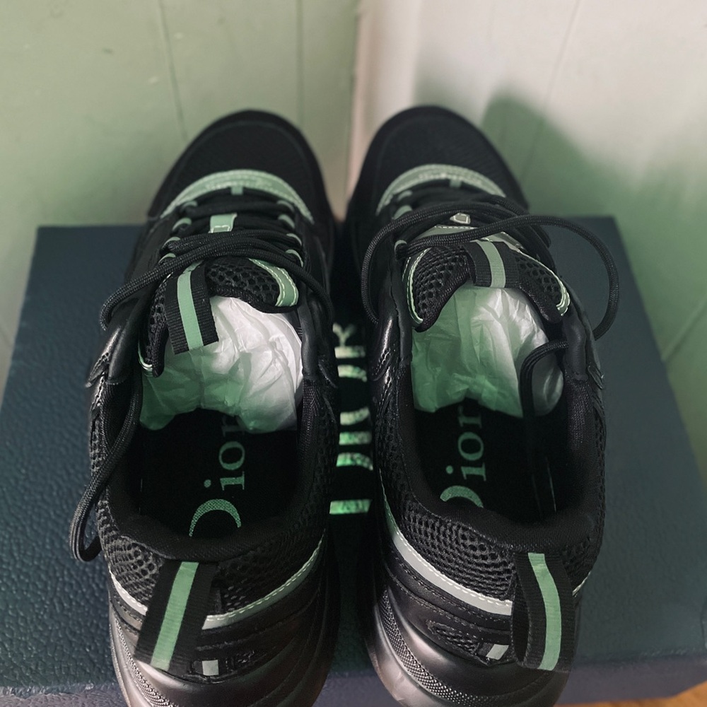 Dior Black and Green Sneakers with Modern Design